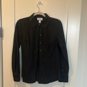 Loft Classic  Black Button-Up Shirt